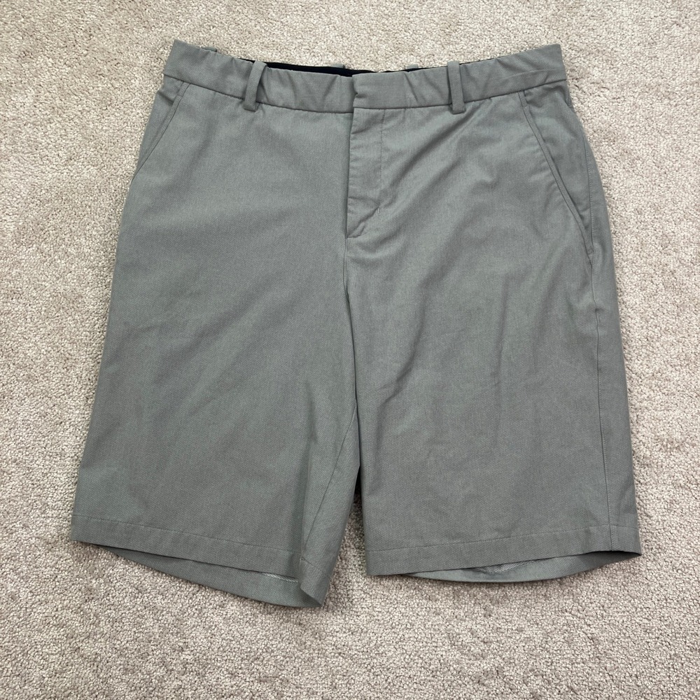 Nike Mens 34 Golf Shorts Gray Dri-Fit Flat Front Performance CU9740 - Picture 2 of 9